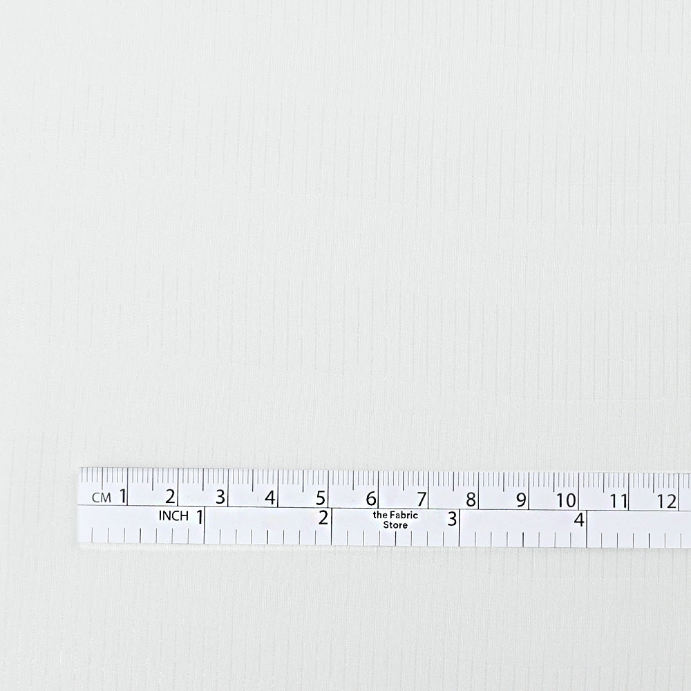 Striped Shimmer Pinstripe Silk Georgette - Ivory