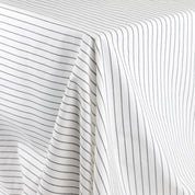 Weft Stripe Cotton Shirting - White