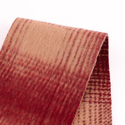 Double Faced Ombre Check Coating - Maroon