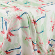 Watercolour Palm Rayon Challis - Mint