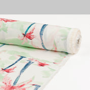 Watercolour Palm Rayon Challis - Mint
