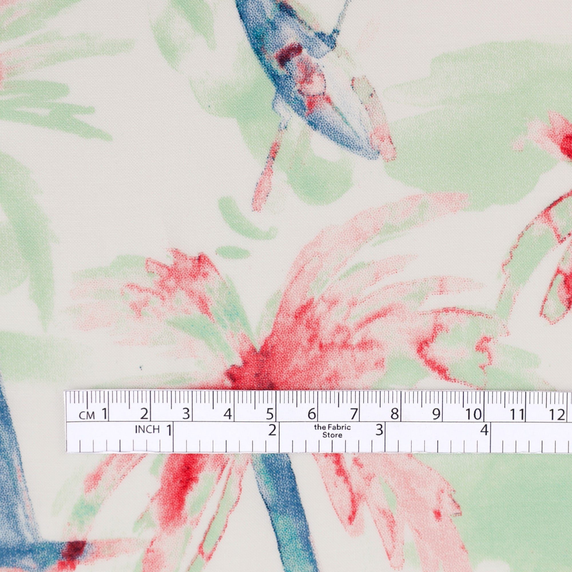 Watercolour Palm Rayon Challis - Mint