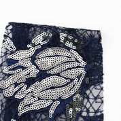 Tulip Embroidered Tulle - Marine