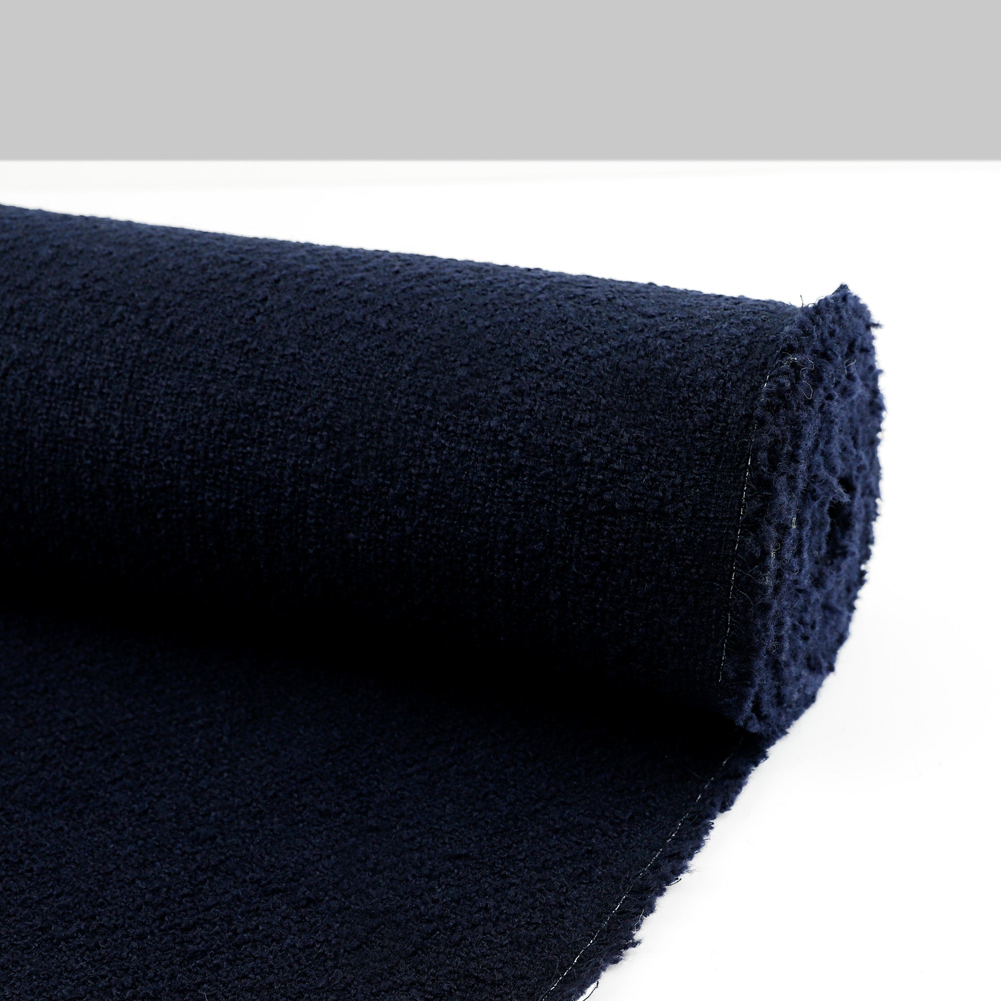 Boucle Wool / Poly Tweed - Navy