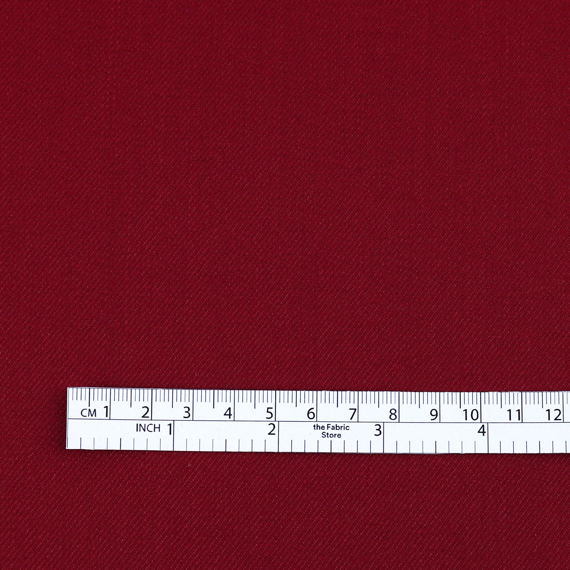 Stretch Wool Blend Twill - Oxblood