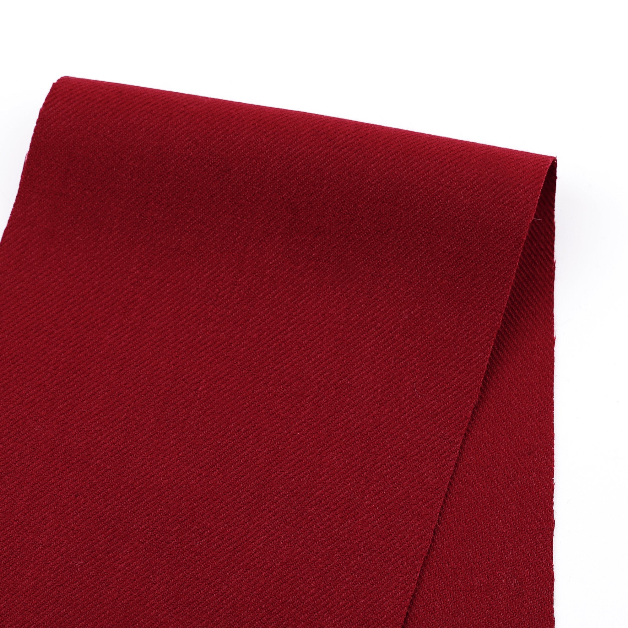 Stretch Wool Blend Twill - Oxblood