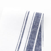 Awning Stripe Linen - White / Navy
