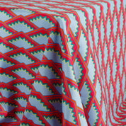 Party Diamonds Stretch Cotton Sateen - Sky