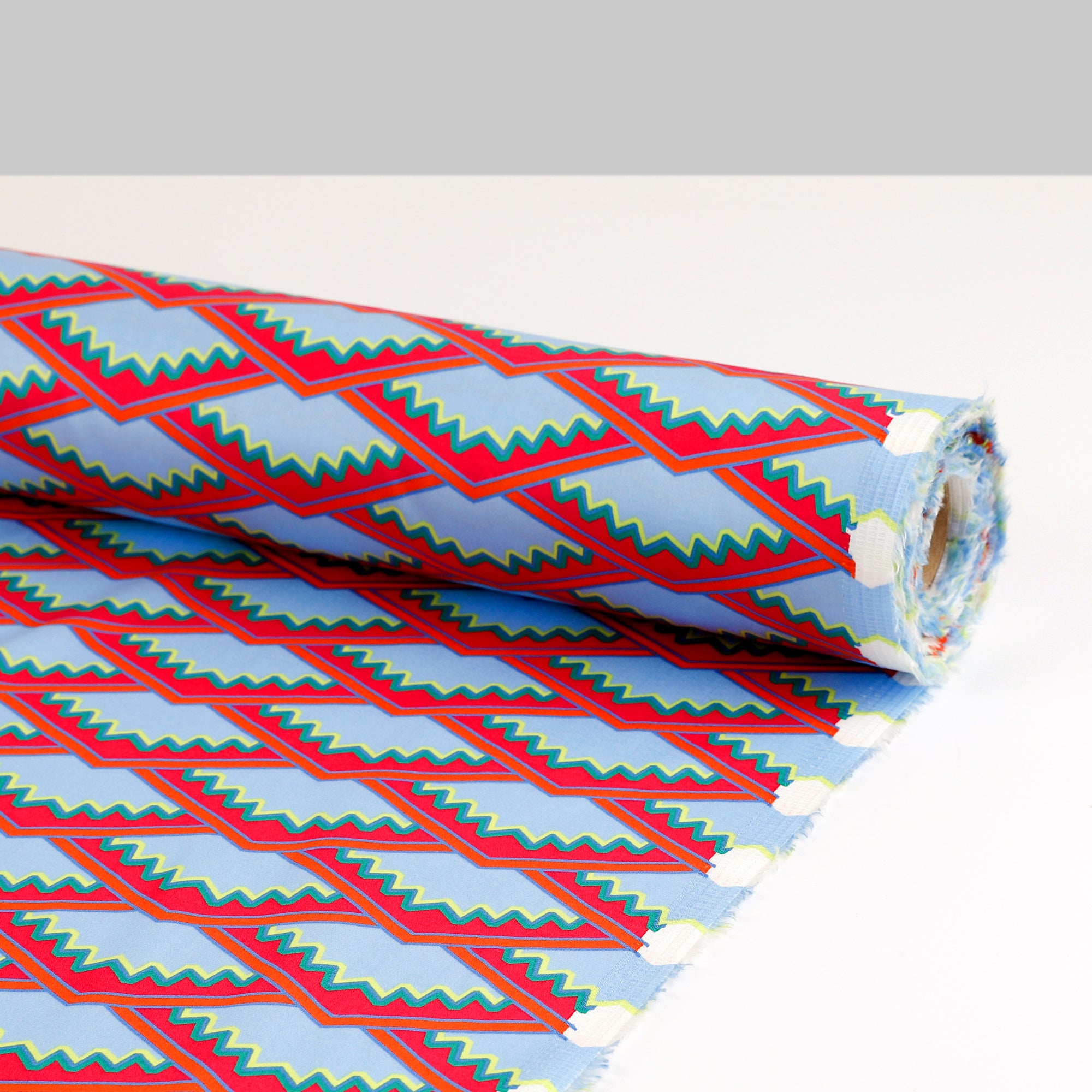 Party Diamonds Stretch Cotton Sateen - Sky