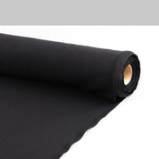 Crumpled Stretch Poly / Wool Suiting - Overdyed Black