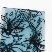 Honeysuckle Embroidered Tulle - Teal / Black