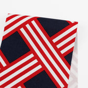 Trellis Stretch Cotton Sateen - Nautical