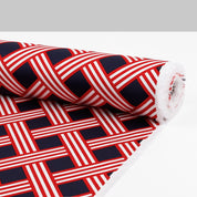 Trellis Stretch Cotton Sateen - Nautical