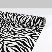 Zebra Print Cotton Poplin - White
