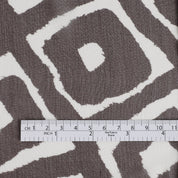 Arabesque Print Silk Crinkle Chiffon - Chocolate