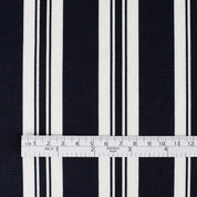 Awning Stripe Rayon Challis - Midnight