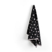 Sheer Blossom Motif Jacquard - Black