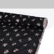 Sheer Blossom Motif Jacquard - Black