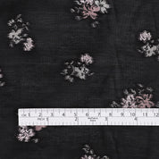 Sheer Blossom Motif Jacquard - Black