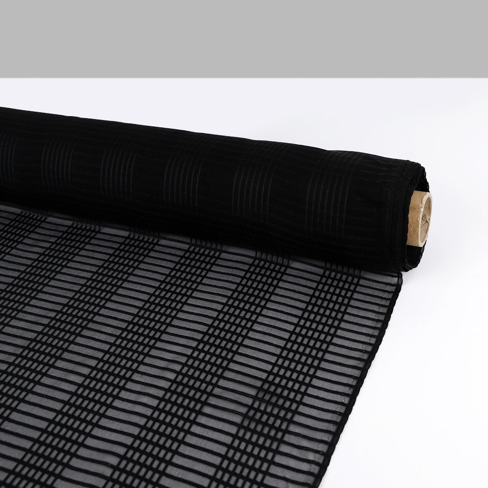 Sheer Check Silk - Black
