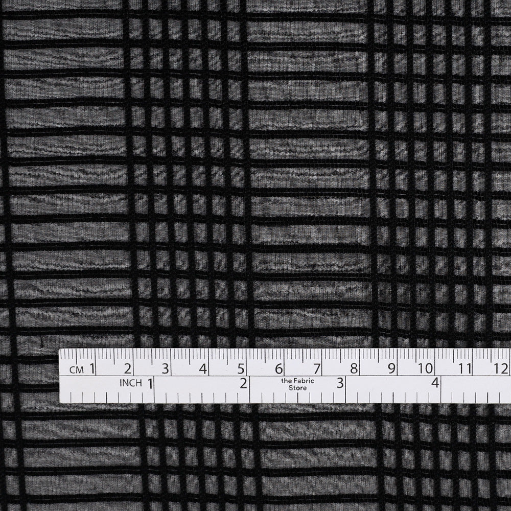 Sheer Check Silk - Black