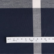 Jumbo Windowpane Check Cotton - Navy