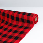 Buffalo Check Viscose Georgette - Red / Black