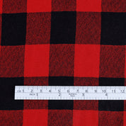 Buffalo Check Viscose Georgette - Red / Black