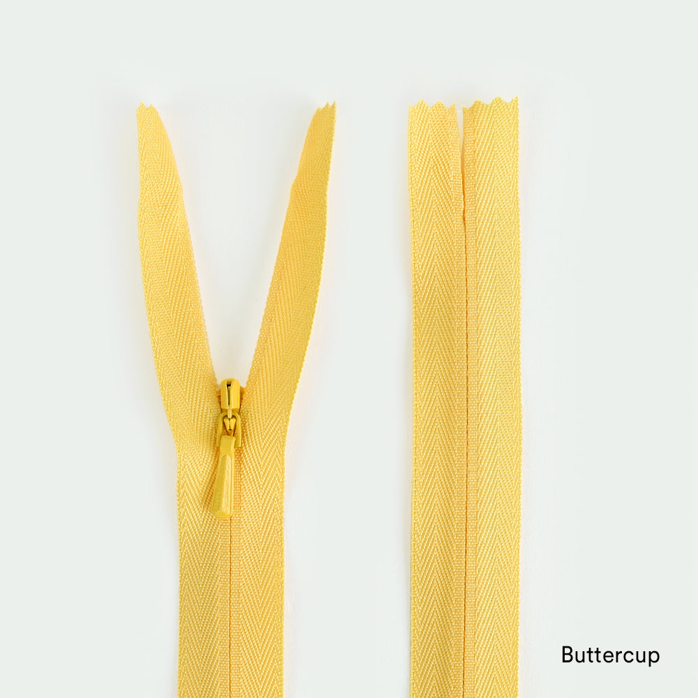Invisible Zips - 40cm - Buttercup