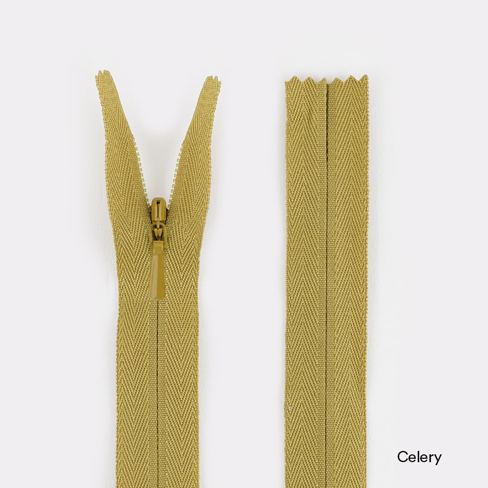 Invisible Zips - 60cm - Celery