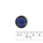 Contrast Rim Poly Button 20mm - Violet / Smoke