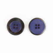 Contrast Rim Poly Button 22mm - Lavender / Smoke