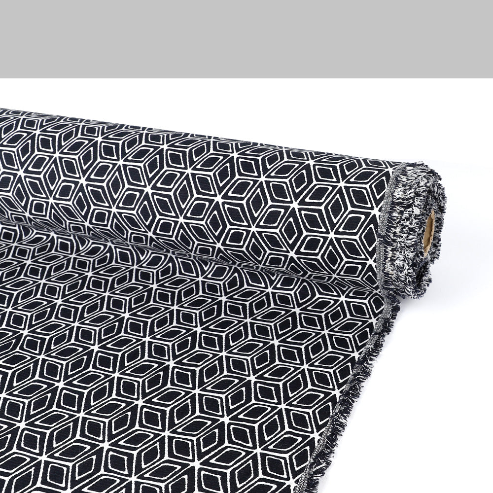 Tile Jacquard - Ink / White