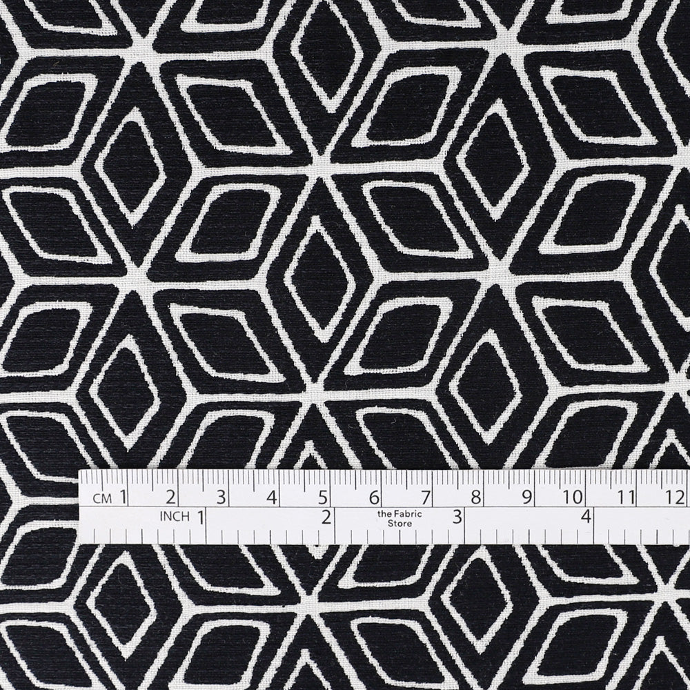 Tile Jacquard - Ink / White