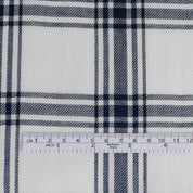 Backed Twill Check Cotton - Navy