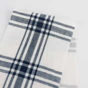 Backed Twill Check Cotton - Navy