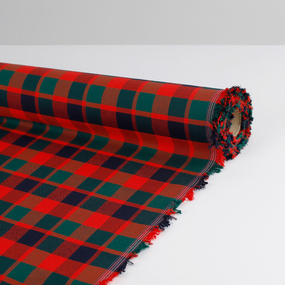 Festive Brushed Cotton Check - Red