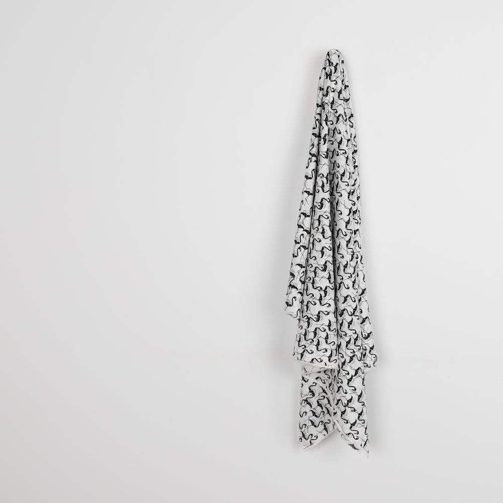 Flamingo Rayon Challis - Black