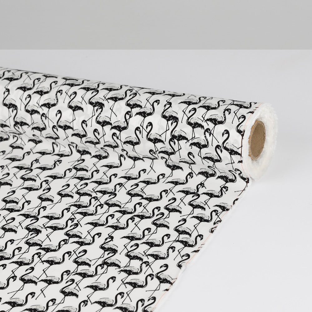 Flamingo Rayon Challis - Black