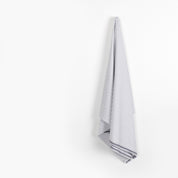 Twin Stripe Cotton Shirting - Iron / White