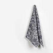 Tropical Flowers Stretch Cotton Check - Storm