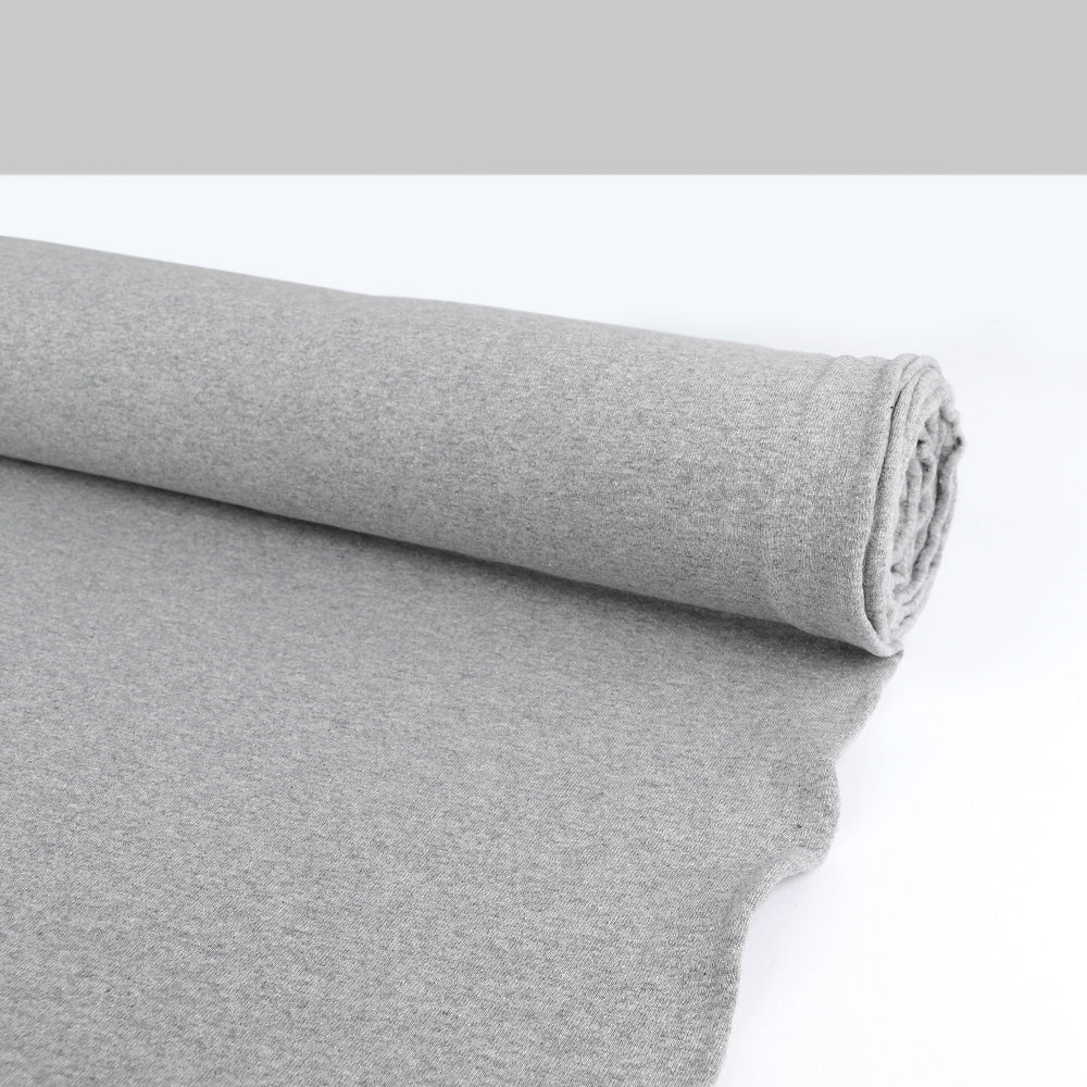 Recycled Cotton/Poly Sweatshirting - Zinc Marle