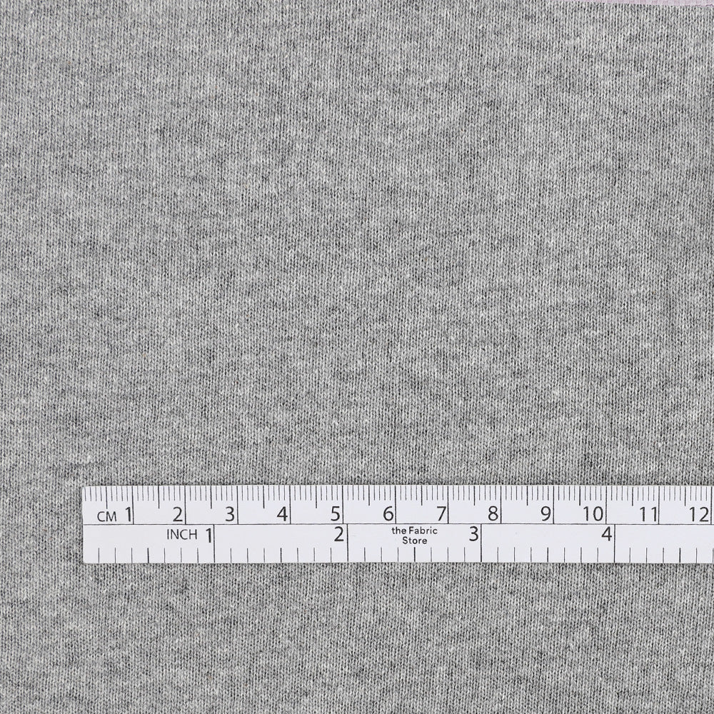 Recycled Cotton/Poly Sweatshirting - Zinc Marle