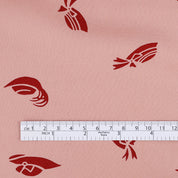 Hat Print Cotton / Rayon - Rose