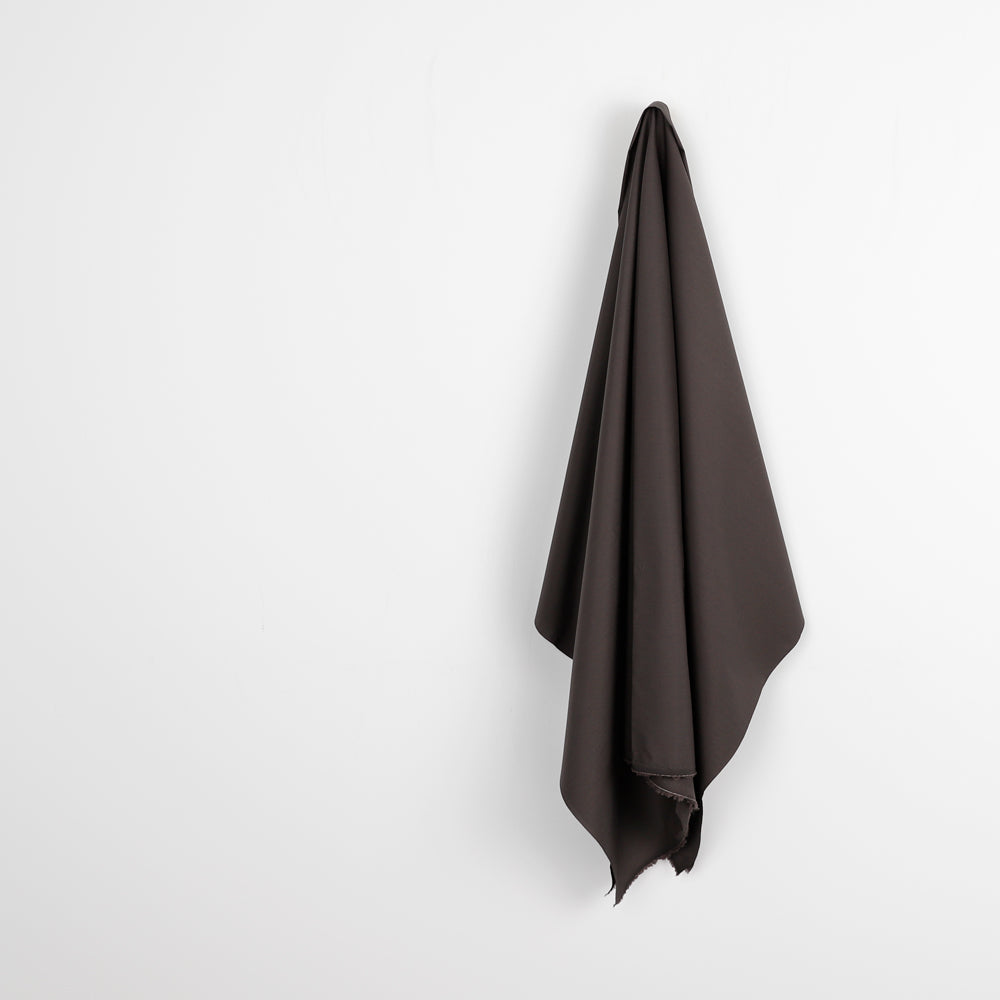 Italian Stretch Cotton Blend Shirting - Charcoal