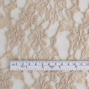 Cotton / Nylon Floral Lace - Latte