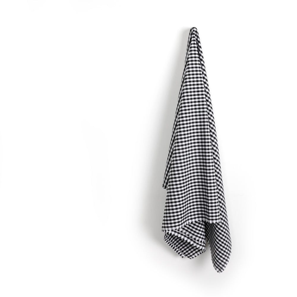Gingham Cotton Shirting - Black