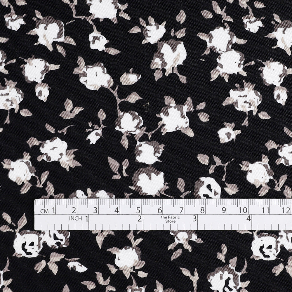 10oz White Rose Denim - Black