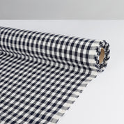 Gingham Linen - Navy