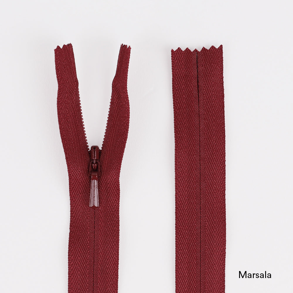 Invisible Zips - 60cm - Marsala